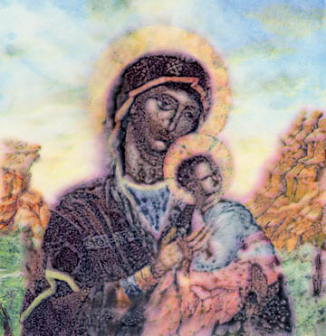 Madonna icon (watercolour)